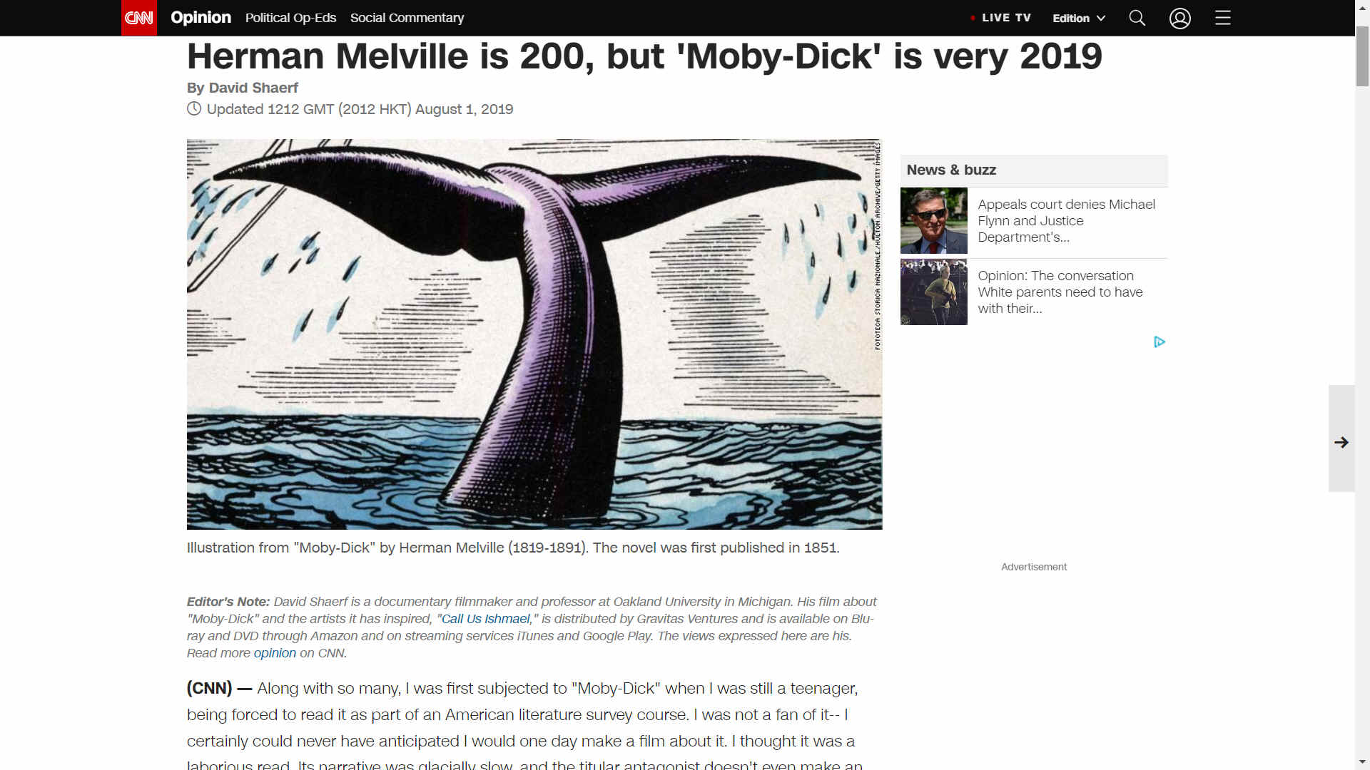 Moby Dick 130 year from publication is only now being understood for what it is